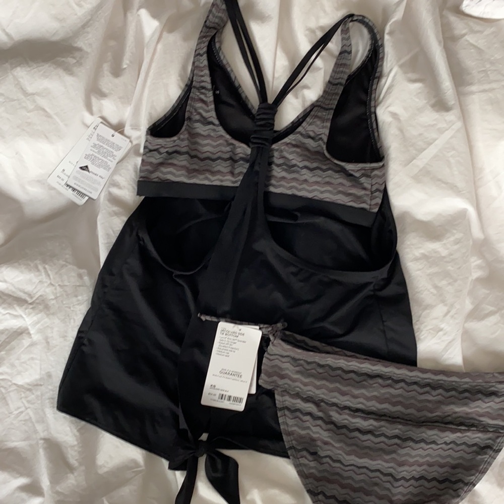 NWT Athleta Jacquard Blousy Tankini S top and XS Bottoms - Picture 7 of 10